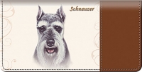 Schnauzer Dog Checkbook Cover Personal Checks