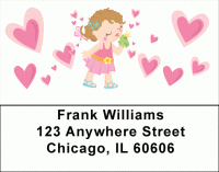 Young Girl Princess Address Labels Accessories