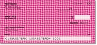 Pink Houndstooth Personal Checks