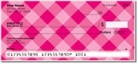 Pink Plaid Personal Checks
