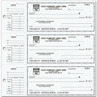 Desk Set Checks 3-On-A-Page Compact Size Checks with Side-Tear Voucher