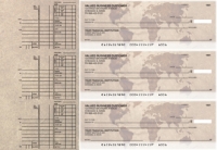 World Map Multi Purpose Designer Business Checks