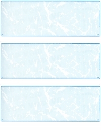 Teal Marble Blank Stock For 3 to a Page Voucher Computer Checks